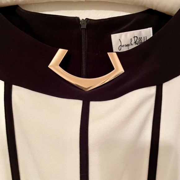 Joseph Ribkoff Black and White Strategic Dress - Picture 10 of 10
